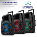 Caixa de Som Mondial Connect Power Plus CM-550 Bluetooth Amplificada 550W USB