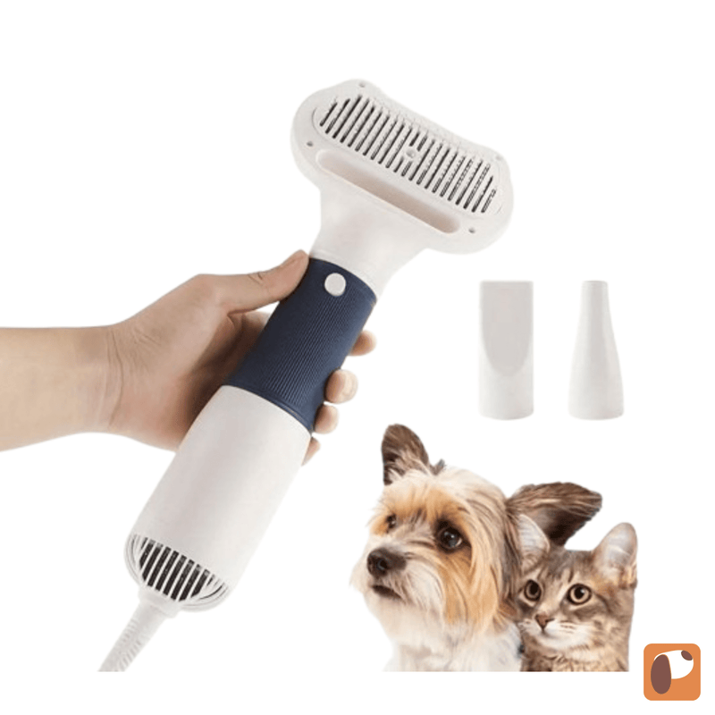 Secador com Escova 3 em 1 para Pets Banho Secagem e Escovação