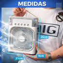 Mini Ar Condicionado Portátil USB com Reservatório – Climatizador Umidificador Ventilador 4 em 1 com Luz LED, Silencioso